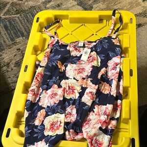 Old Navy Navy Blue Floral Camisole